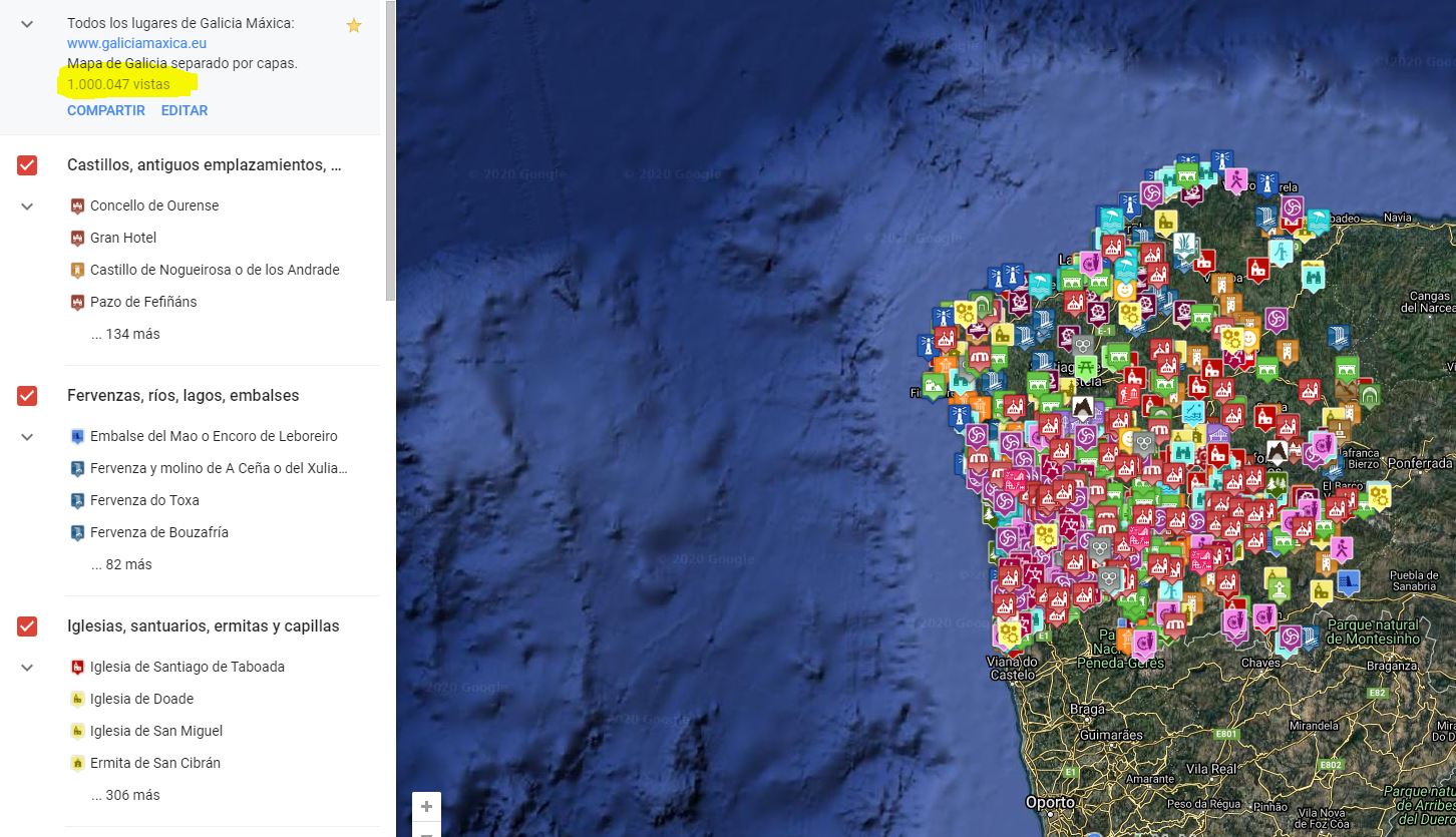 Mapa 1.000.000 de visitas