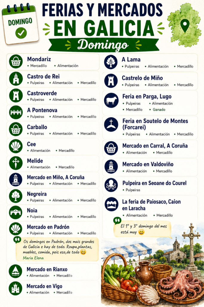 ferias y mercados los domingos